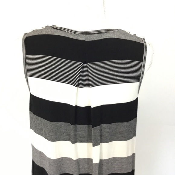 4/$20 MAX STUDIO Jersey Striped Sleeveless Dress - Picture 6 of 8
